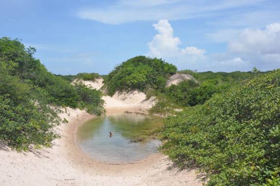Lagoa Verde, ao lado da Lagoa da Princesa, em Algodoal - PA